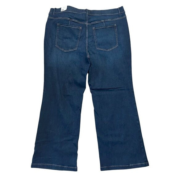 Lane Bryant Plus Size 28 Pull On High Rise Boot Cut Jeans Denim Pants Blue NWT - Picture 2 of 8